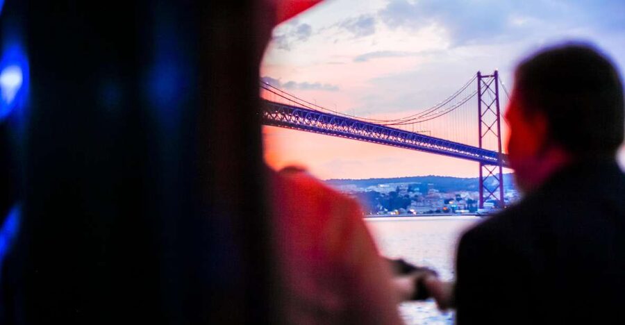 Lisbon: Disco Night Cruise with DJ and Open Bar - Commerce Square from the river