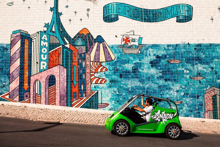 Lisbon: GPS-Guided Spinach Tour by Electric Car - Modern Lisbon and Marquês de Pombal