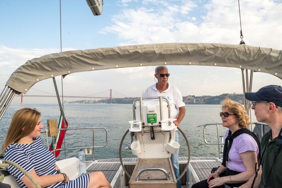 Lisbon: Private Sunset Cruise on the Tagus River with Drink - Central Lisbon from the river