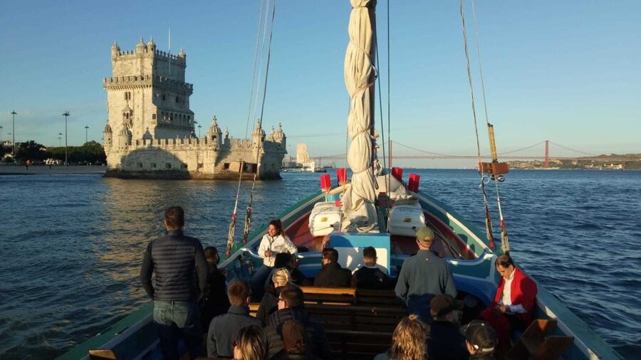 Lisbon: River Tagus Sightseeing Cruise in Traditional Vessel - Christ the King from the Tagus