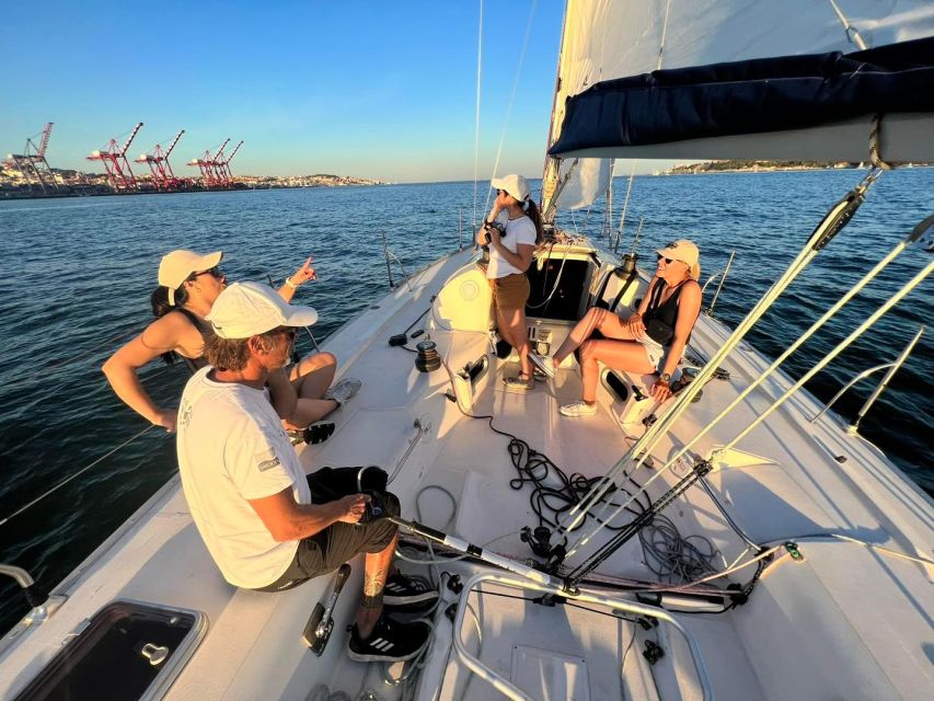 Lisbon: Sailing Sunset - Cacilhas, Cristo Rei, and the Far Bank