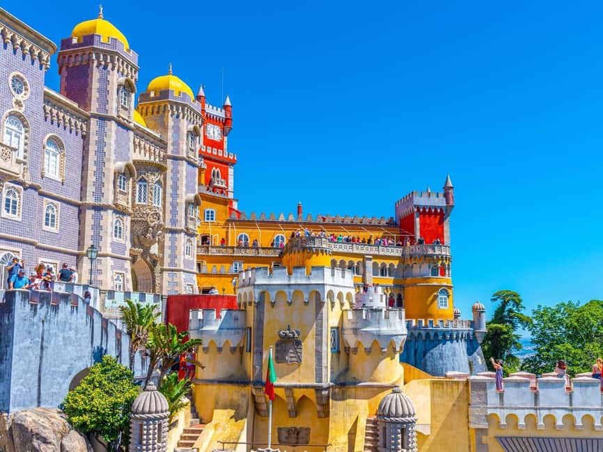 Lisbon: Sintra, Pena, Regaleira, Cabo Roca, Cascais Day Tour - Pena Palace in 90 minutes