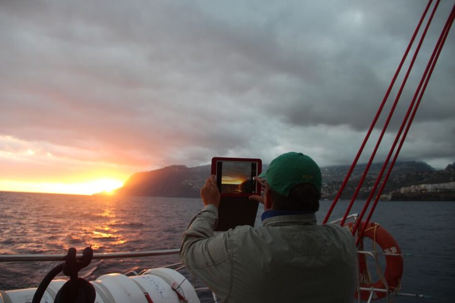 Madeira: Funchal Sunset Tour by Catamaran - The changing light on the return to Funchal