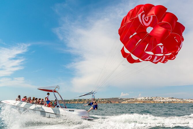 Parasailing from Albufeira Marina by Boat - December, Children, and Getting Wet