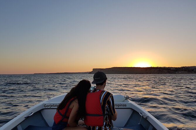Ponta da Piedade Sunset Tour in Lagos, Algarve - A quiet cliff beach with warm-colored rock