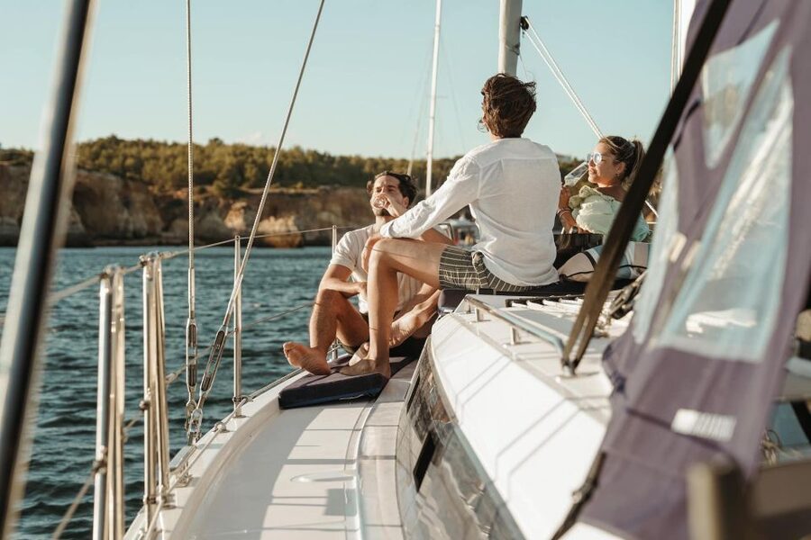 Portimao: Half-Day Sailing Yacht Cruise to the Benagil Caves - Swimming stops and two paddleboards