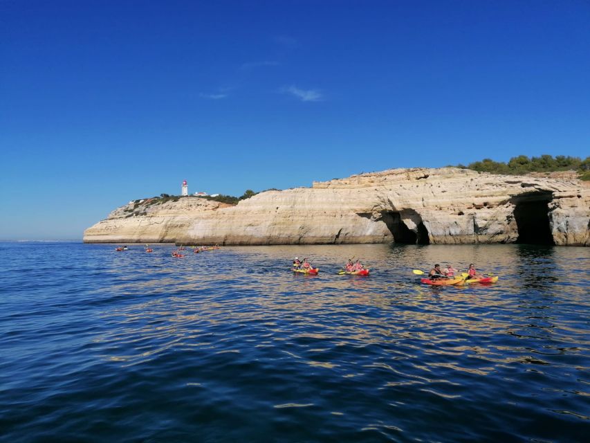 Portimão: Kayak Tour of Benagil Caves - Getting into the water from the catamaran