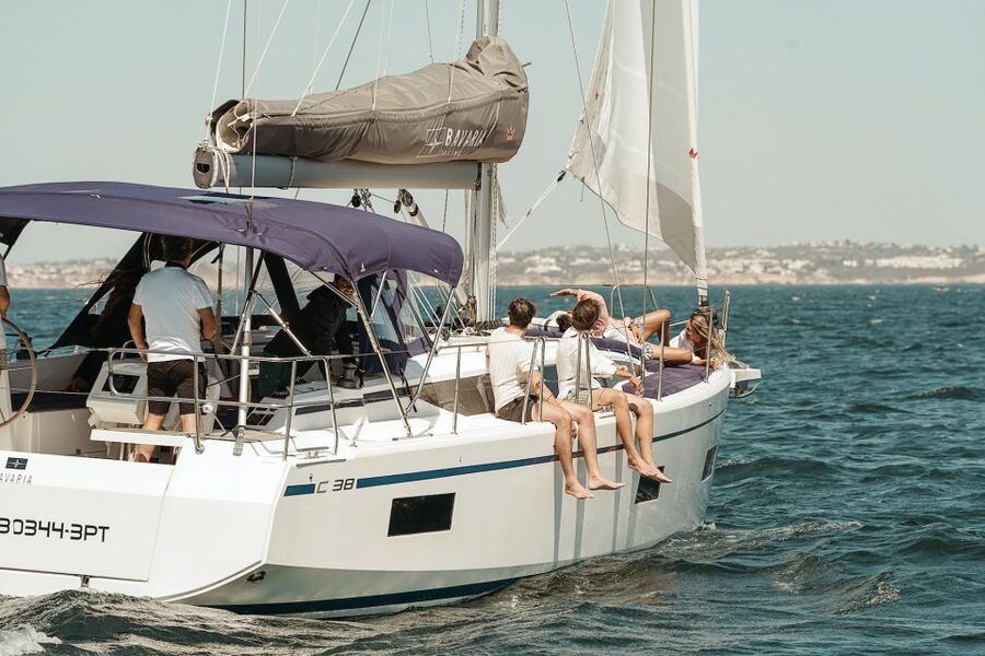 Portimao: Luxury Sail-Yacht Cruise with Sunset Option - Leaving Portimão Marina on a proper sailing yacht
