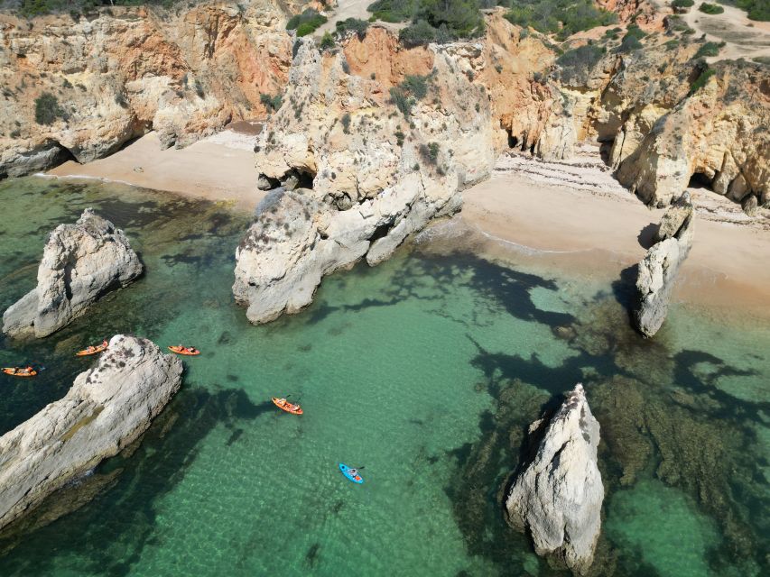 Portimão: Small Group Kayak Cave and Cliff Tour - Finding the quieter cave near Alvor