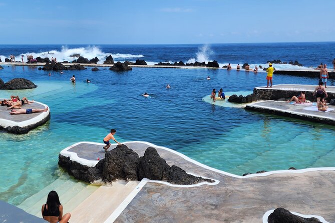 Porto Moniz, Seixal, Fanal Forest, Cliff Skywalk in Open Roof 4X4 - Porto Moniz natural pools: the main activity stop
