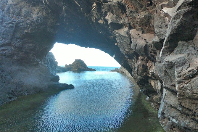 Porto Moniz, Seixal, Fanal Forest, Cliff Skywalk in Open Roof 4X4 - Seixal’s black sand beach
