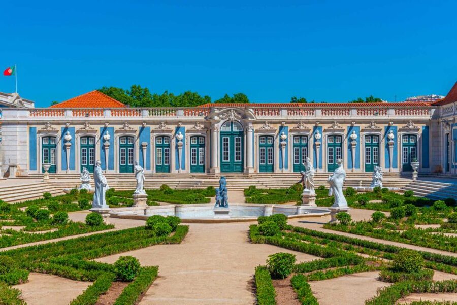 Queluz: National Palace and Gardens E-Ticket & Audio Guide - Queluz gardens: lakes, cascades, and a botanical pause
