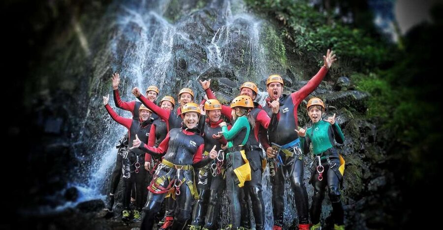 Sao Miguel: Caldeiroes Canyoning Experience - Getting fitted for the canyon