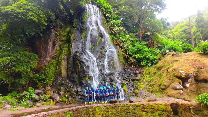 Sao Miguel: Ribeira dos Caldeiroes Canyoning Experience - Walking, rappelling, sliding, and jumping