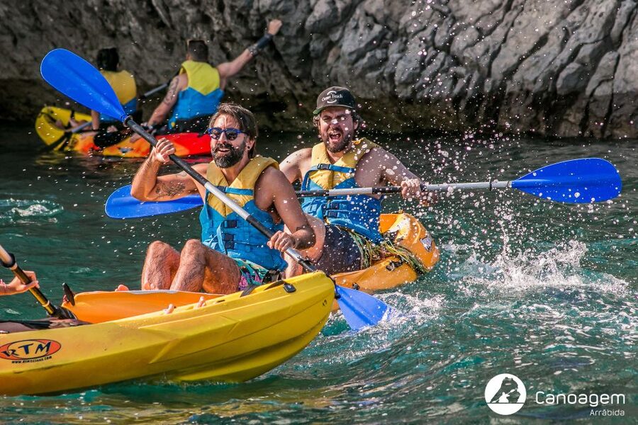 Sesimbra: Arrábida Natural Park Guided Kayaking Tour - The first stretch along the Sesimbra coast