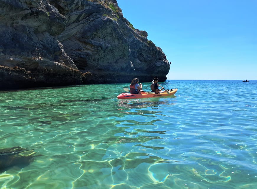 Sesimbra: Ribeiro Cavalo Beach, Caves, & Arrábida Kayak Tour - Ribeira do Cavalo Beach: the half-hour reward