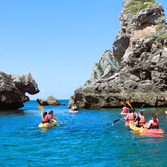 Sesimbra: Ribeiro Cavalo Beach, Caves, & Arrábida Kayak Tour - Arrábida’s cliffs and karst caves