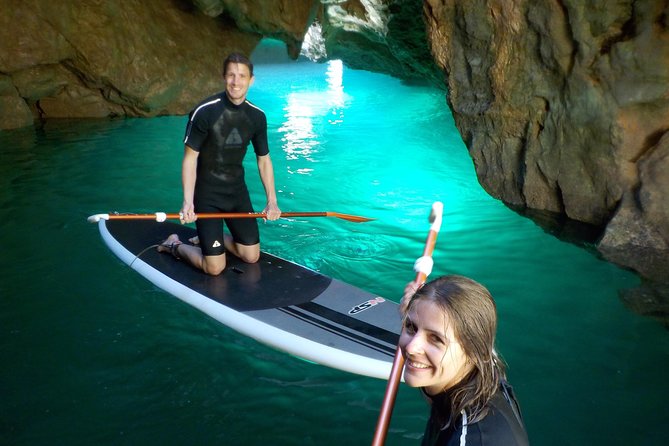 SUP Tour in Algarve Ingrina Caves w/ Snorkeling & Photos Included - Paddling Through Ingrina and Barranco