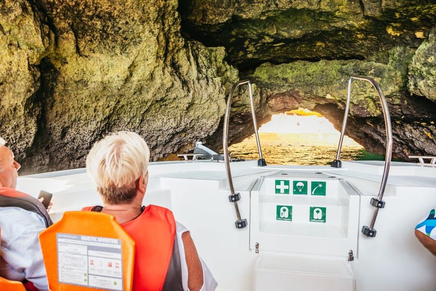 Vilamoura: Benagil Cave Boat Tour with Entry - Leaving Vilamoura Marina for the Algarve Coast