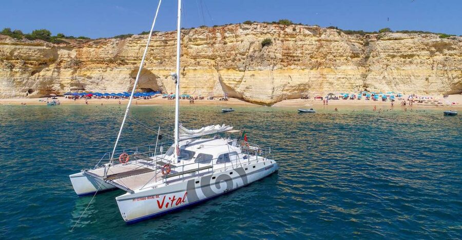 Vilamoura: Guided Sightseeing Cruise with Beach BBQ & Drinks - Leaving Vilamoura Marina for a full day at sea
